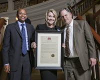 Amy Sekany with David Kelly and Judge Jacobson