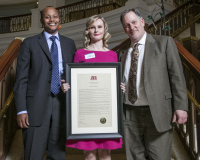 Anna Bednarczyk with David Kelly and Judge Jacobson