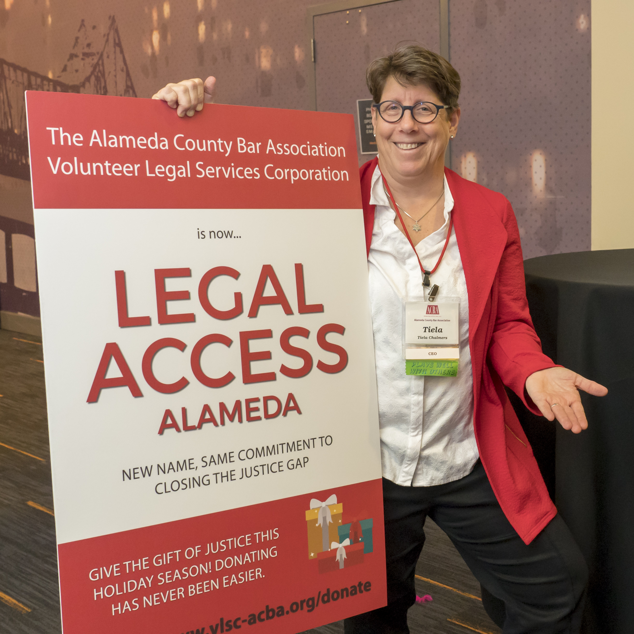 Tiela Chalmers with Legal Access Sign3