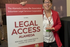 Tiela Chalmers with Legal Access Sign