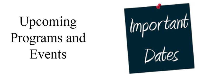 Upcoming Programs and Events