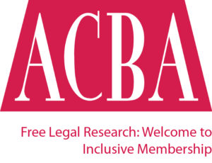 ACBA logo free legal research