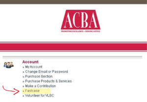 Fastcase ACBA website Screenshot