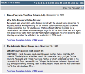 Fastcase Newspaper Search