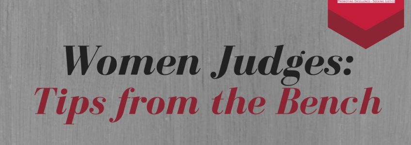 Women Judges: Tips from the Bench