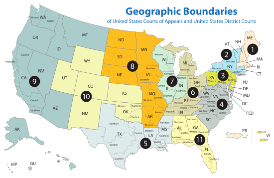 US Court of Appeals Map