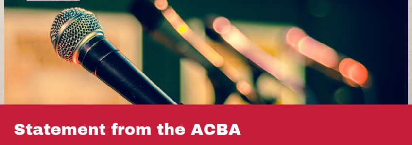 Statement from the ACBA - microphones