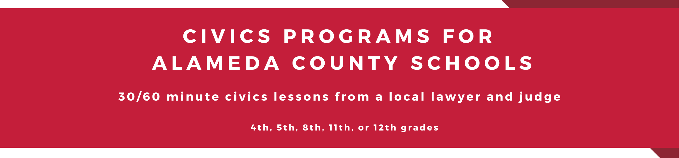 Civics Program for Alameda County Schools