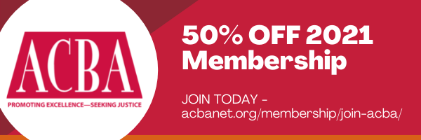 50 percent off ACBA membership