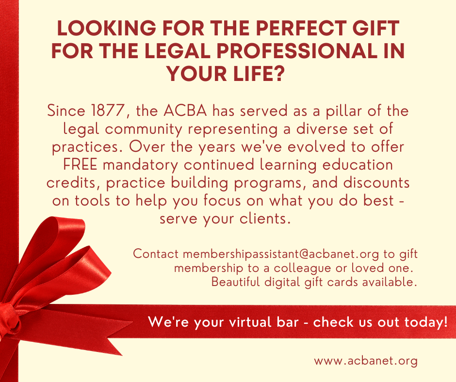 Give the perfect gift - ACBA membership