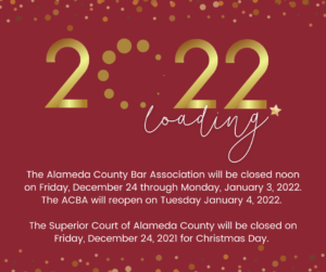 2022 Loading ACBA Office Closed 12.24.21 - 1.3.22