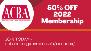 50 percent off ACBA membership