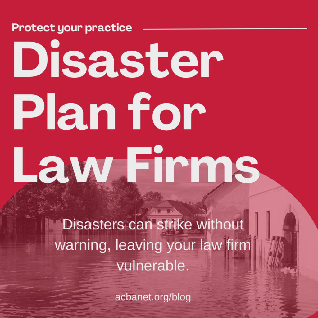 disaster plan for law firms