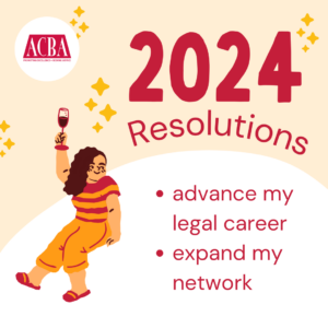 2024 resolutions - advance my legal career and expand my network