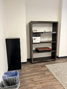 Office space bookshelf
