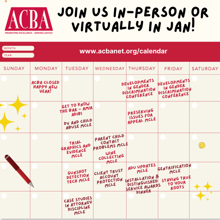 calendar january 2024 » Alameda County Bar Association