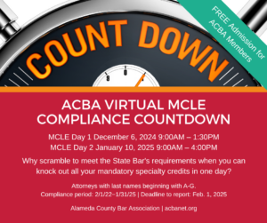MCLE COMPLIANCE COUNTDOWN 2024
