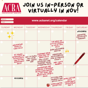 November programs and events