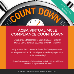 ACBA Virtual MCLE Compliance Countdown
